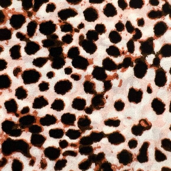 Lord & Taylor Animal Leopard Chiffon Blouse L Large Preppy Career Office Modern - Picture 5 of 7